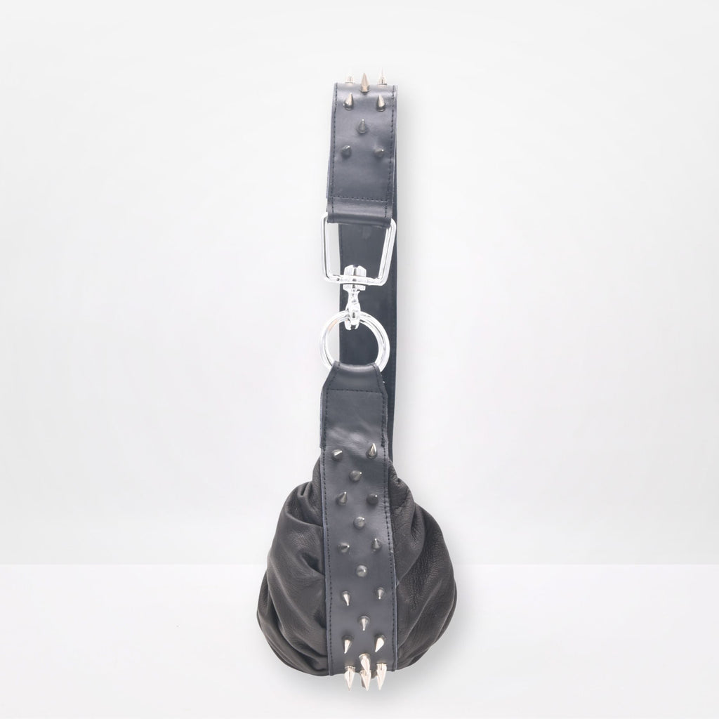 BLAKELY | HALF MOON SHOULDER BAG WITH STUDS