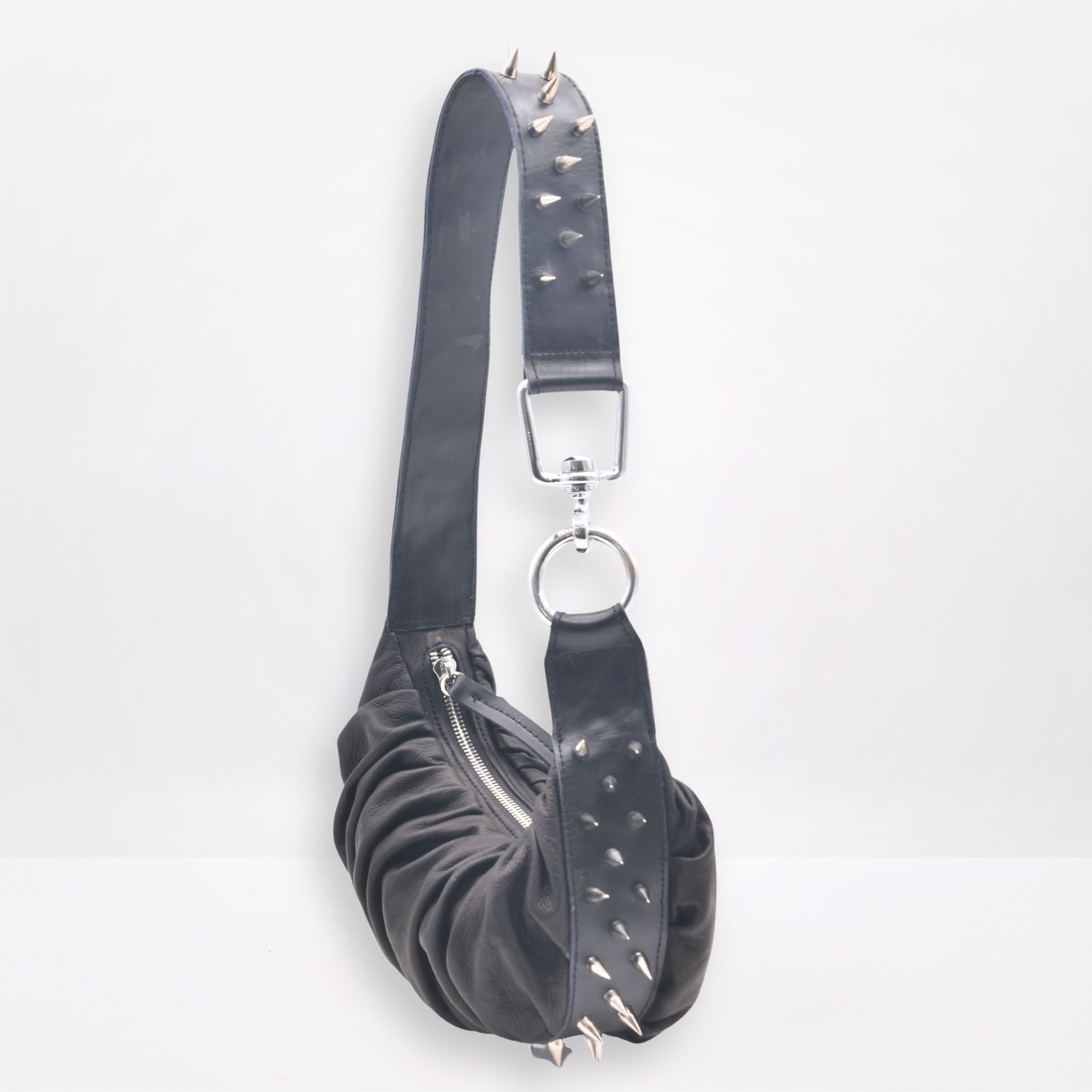 BLAKELY | HALF MOON SHOULDER BAG WITH STUDS