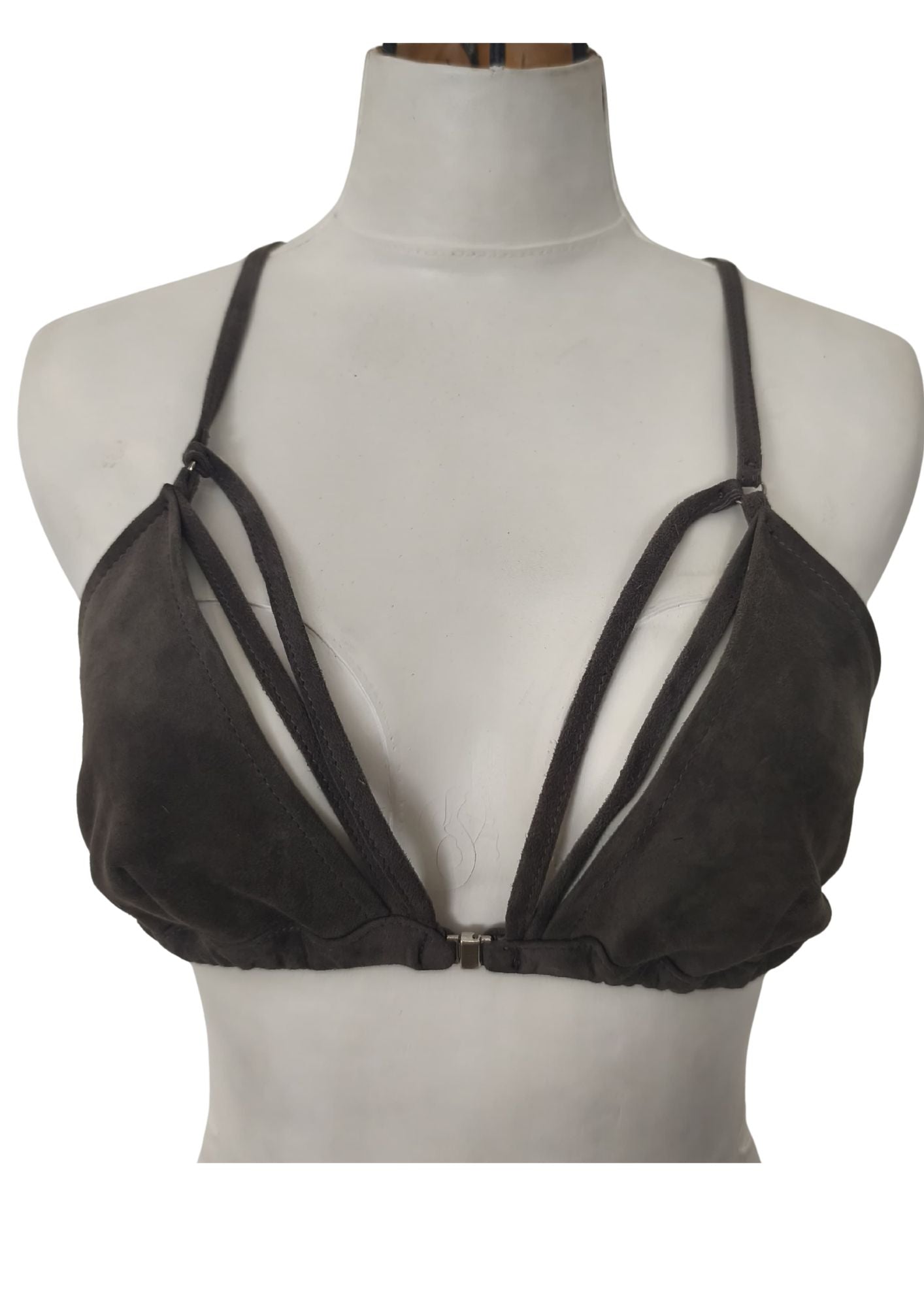 ROXY |  GREY | SUEDE BRA