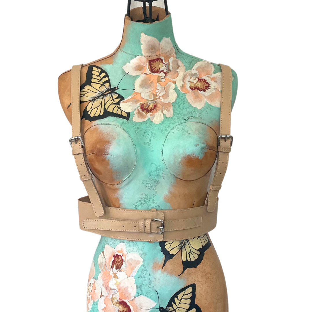 SUSPENDER BELT| KACY | TAN