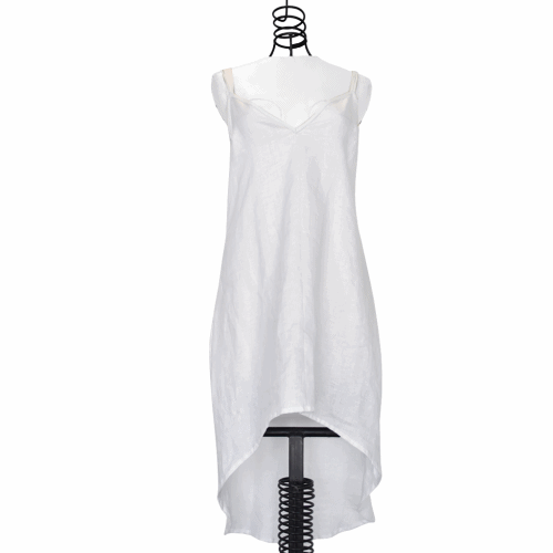 KENZA | WHITE | OPEN BACK MIDI DRESS
